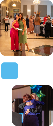 Award trophies displayed at event